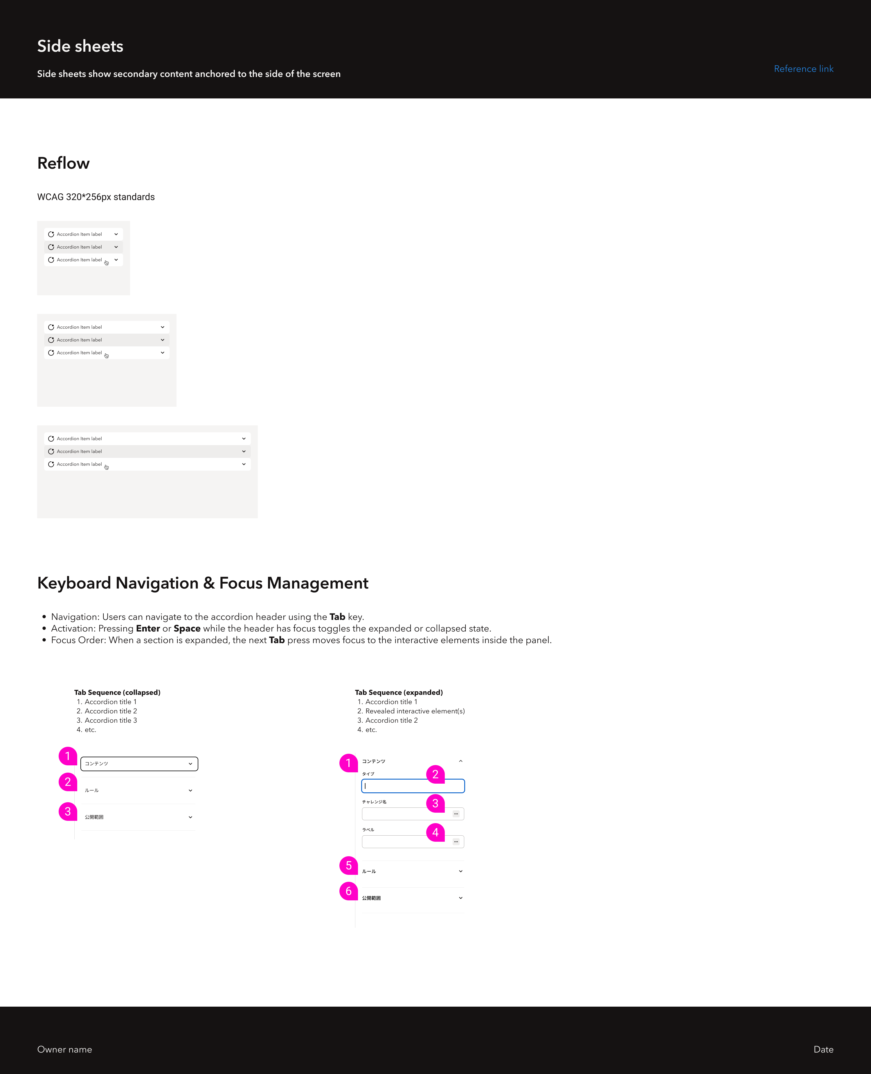 Accordion component variant and state schema